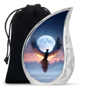 Moonlight Phoenix Memorial Urn - Night Sky Cremation Urn For Ashes