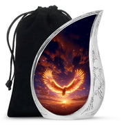 Flaming Phoenix Funeral Urn For Ashes - Sunset Cremation Urn For Burial