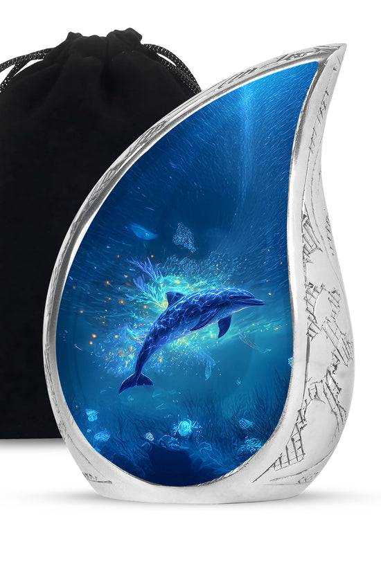Dolphin Ocean Funeral Urn - Unique Memorial Urn For Adult Ashes