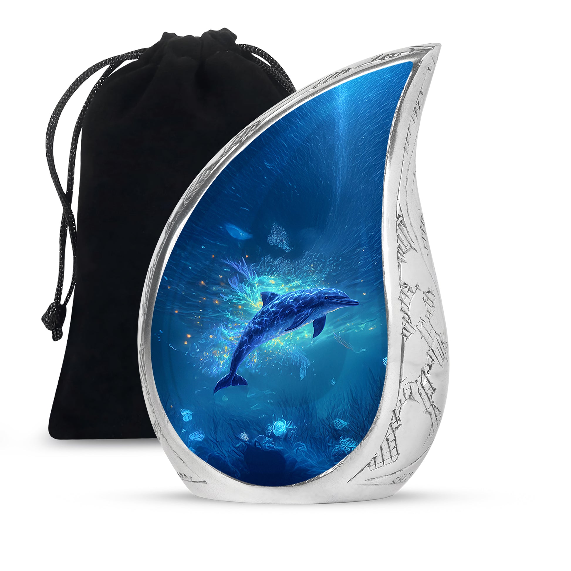 Dolphin Ocean Funeral Urn - Unique Memorial Urn For Adult Ashes