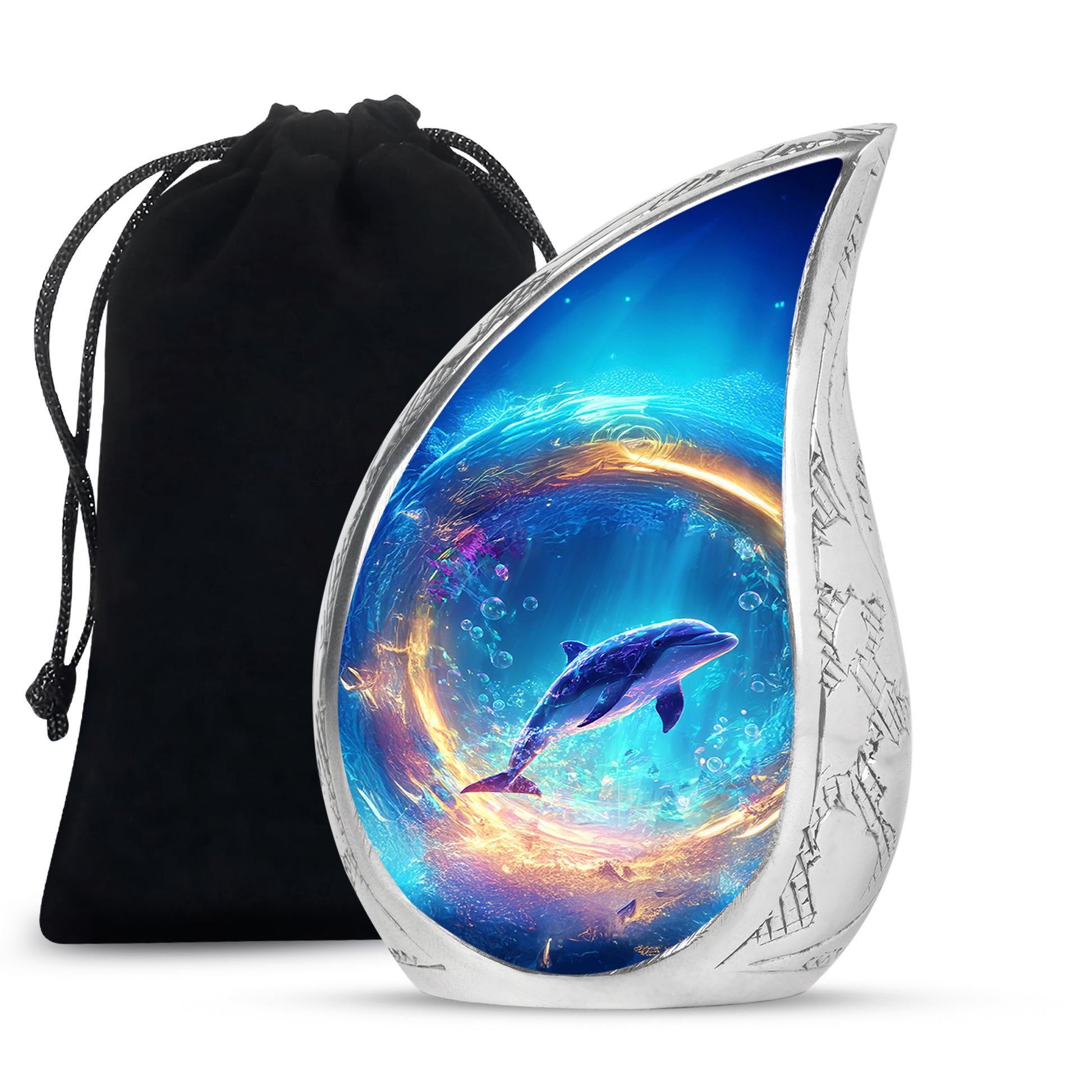 Dolphin Funeral Urn - Luxury Cremation Urn For Male & Female