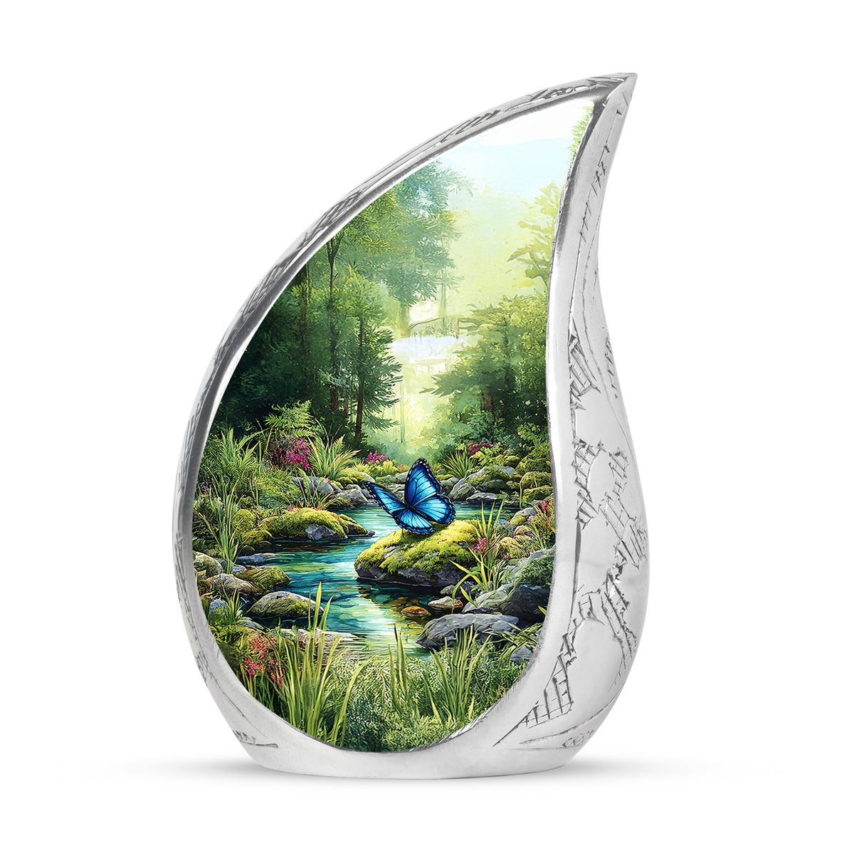 Green Beloved Butterfly Cremation Urns for Human Ashes - 10-inch, 200 cu in - Karyliz