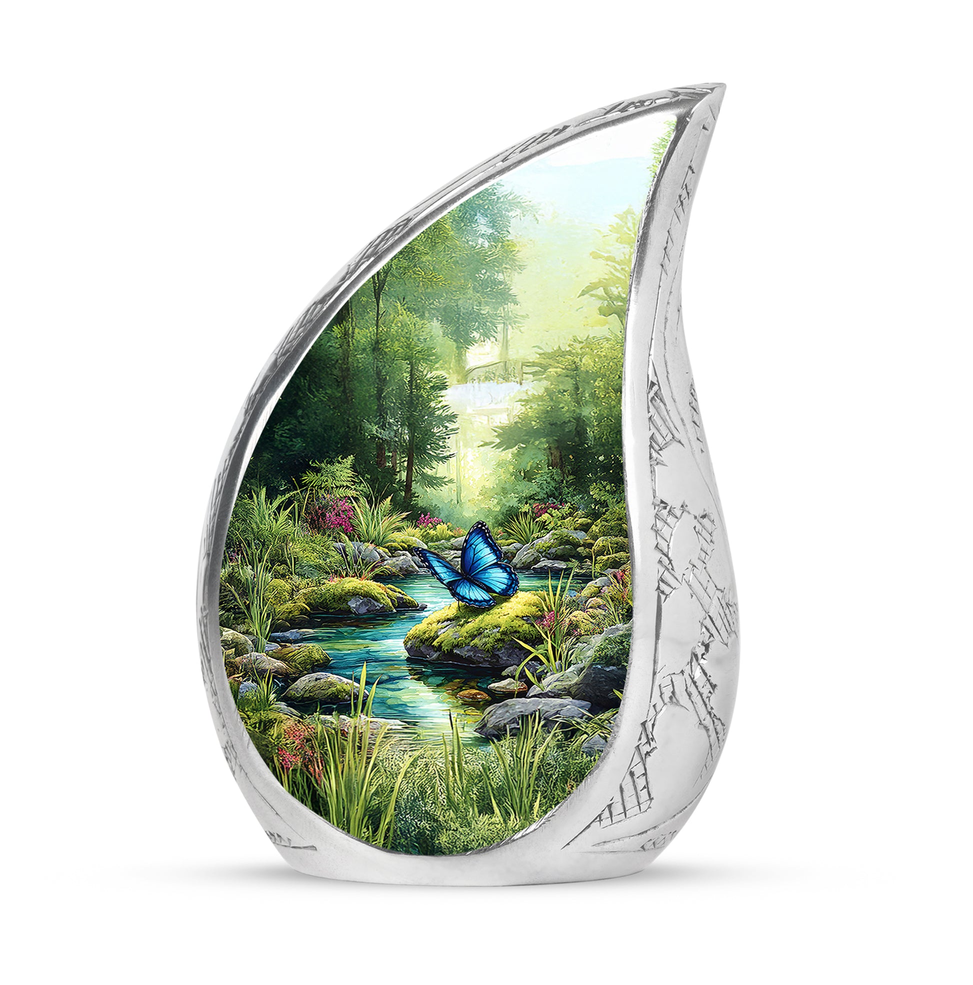 Green Beloved Butterfly Cremation Urns for Human Ashes - 10-inch, 200 cu in - Yatskia