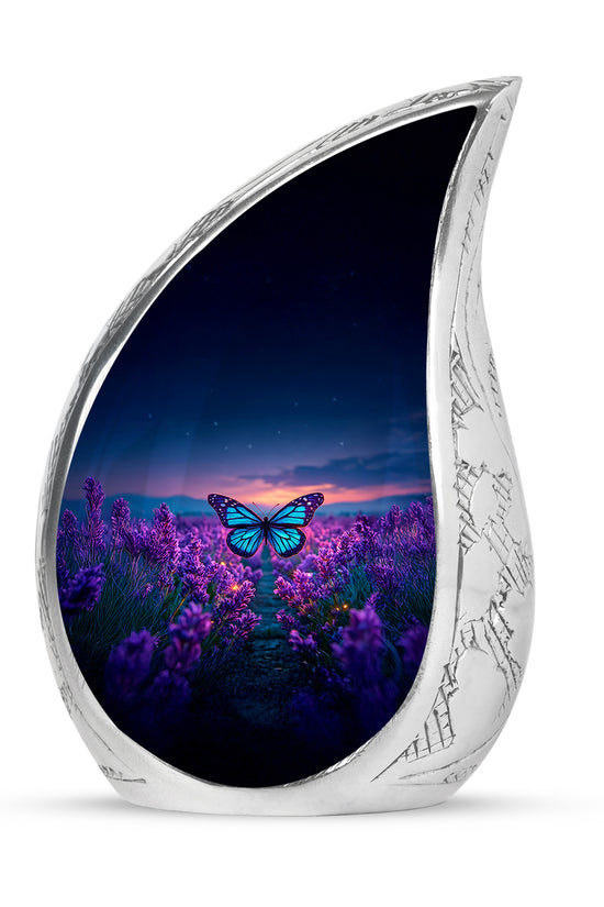 Remarkable Butterfly Memorial Cremation Urns - Blue 10-inch, 200 cu in - Yatskia