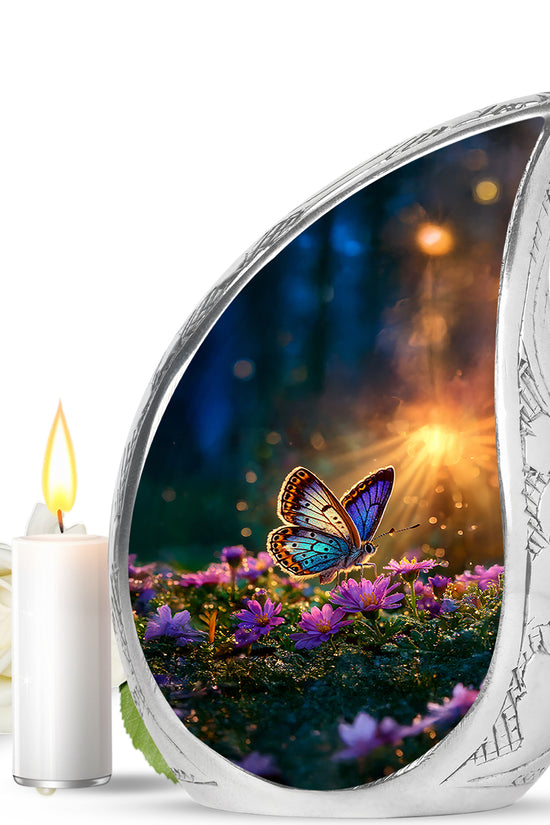 Blessed Butterfly Cremation Urns for Human Ashes - Gold 10-inch - Yatskia