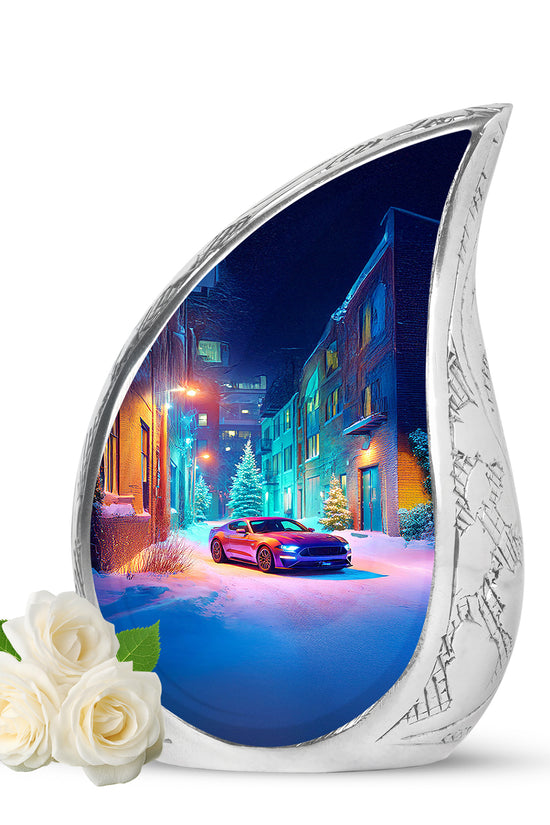Remarkable Car Memorial Cremation Urns - Blue 10-inch, 200 cu in - Karyliz