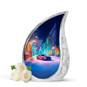Remarkable Car Memorial Cremation Urns - Blue 10-inch, 200 cu in - Karyliz
