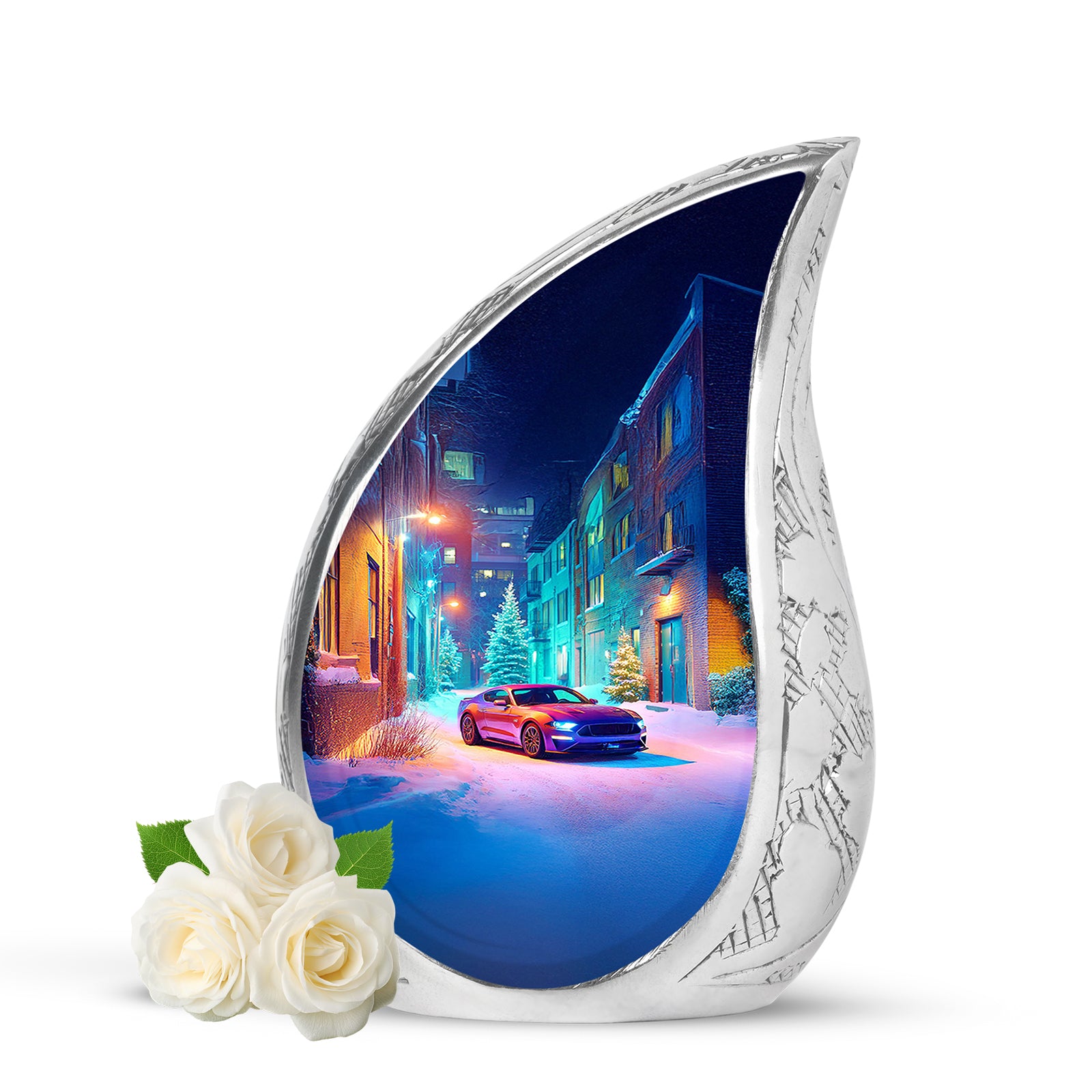 Remarkable Car Memorial Cremation Urns - Blue 10-inch, 200 cu in - Karyliz