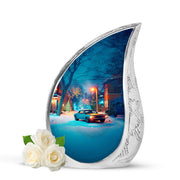 Personalized Gray Car Cremation Urns for Ashes - Majestic 10-inch - Karyliz