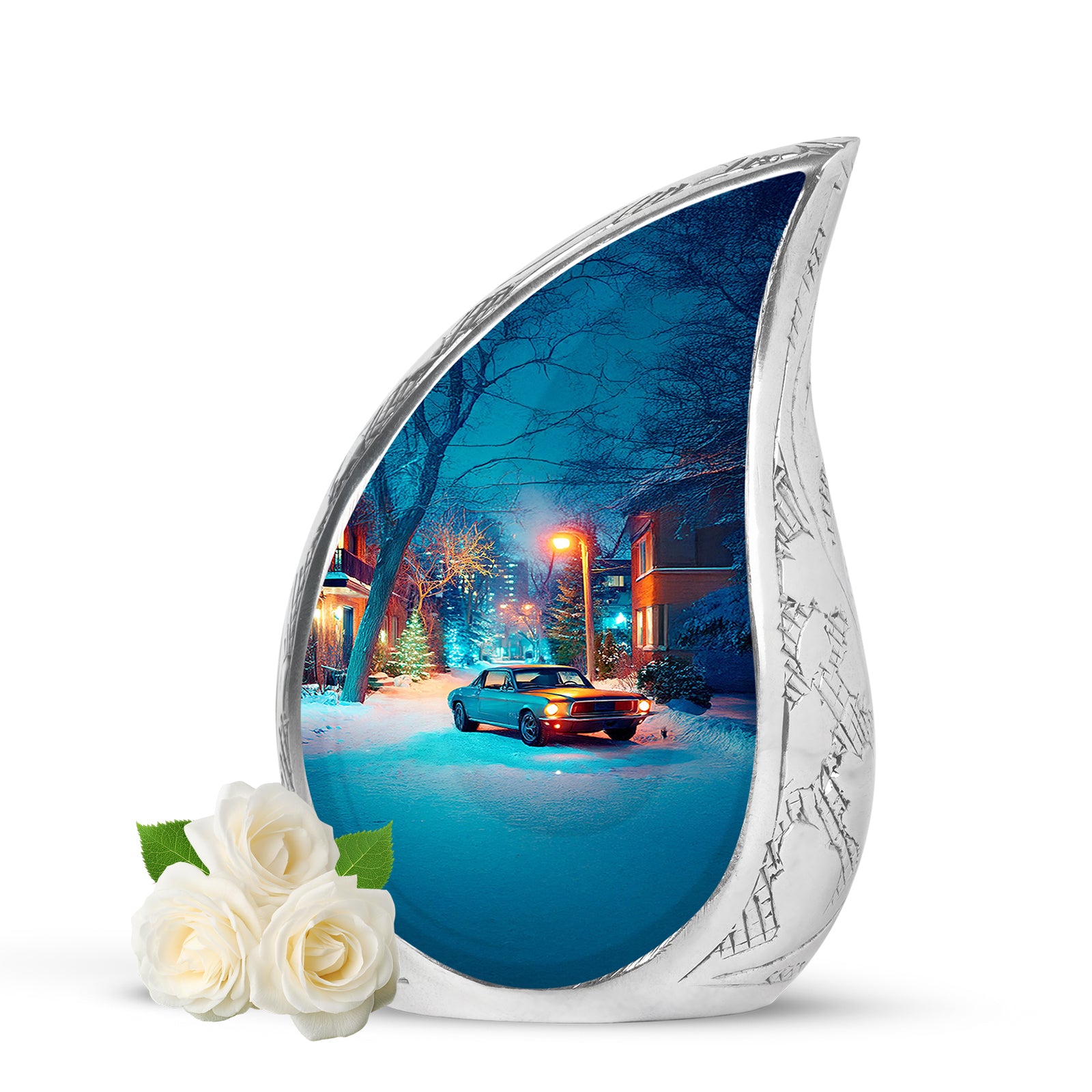 Personalized Gray Car Cremation Urns for Ashes - Majestic 10-inch - Karyliz