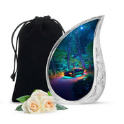 Black Sports Car Urn For Funeral - Green Forest Memorial Ashes Urn