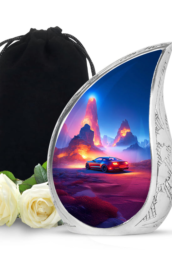 Sports Car Funeral Urn For Men - Pink Cremation Urn For Ashes Burial