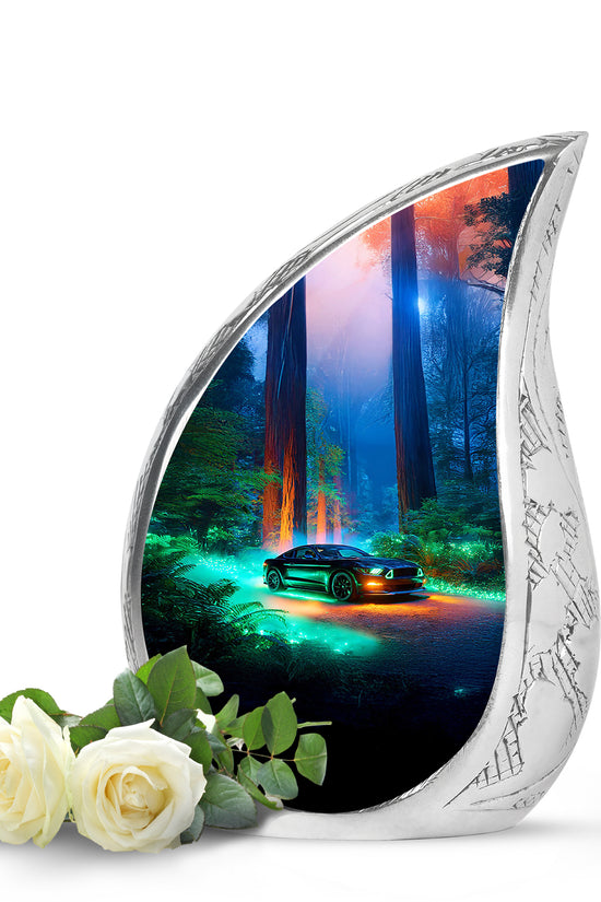 Blue Beloved Car Cremation Urns for Human Ashes - 10-inch, 200 cu in - Karyliz