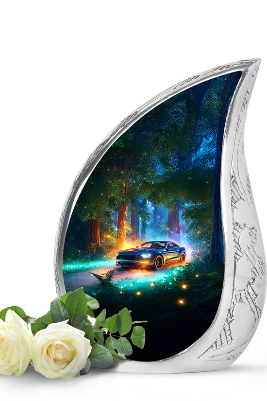 Regal Car Memorial Cremation Urns - Teal 10-inch, 200 cu in - Karyliz