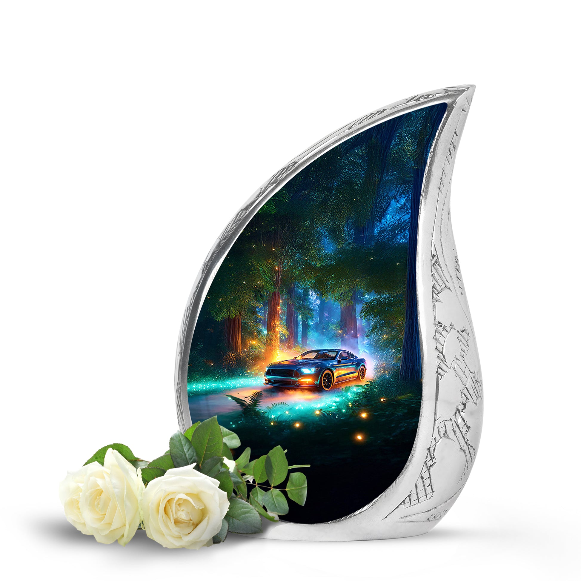 Regal Car Memorial Cremation Urns - Teal 10-inch, 200 cu in - Karyliz