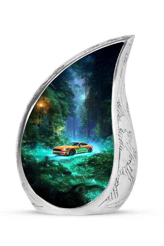 Remarkable Car Memorial Cremation Urns - Teal 10-inch, 200 cu in - Karyliz