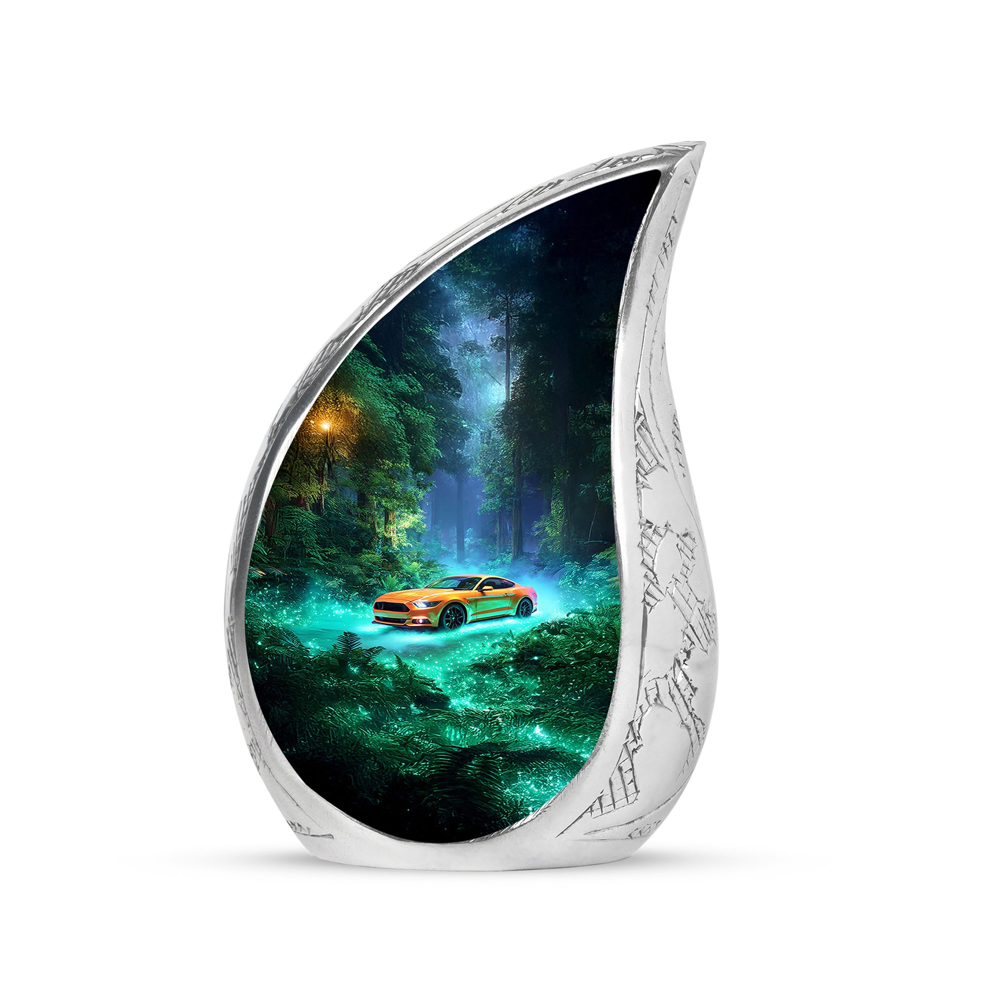 Remarkable Car Memorial Cremation Urns - Teal 10-inch, 200 cu in - Karyliz
