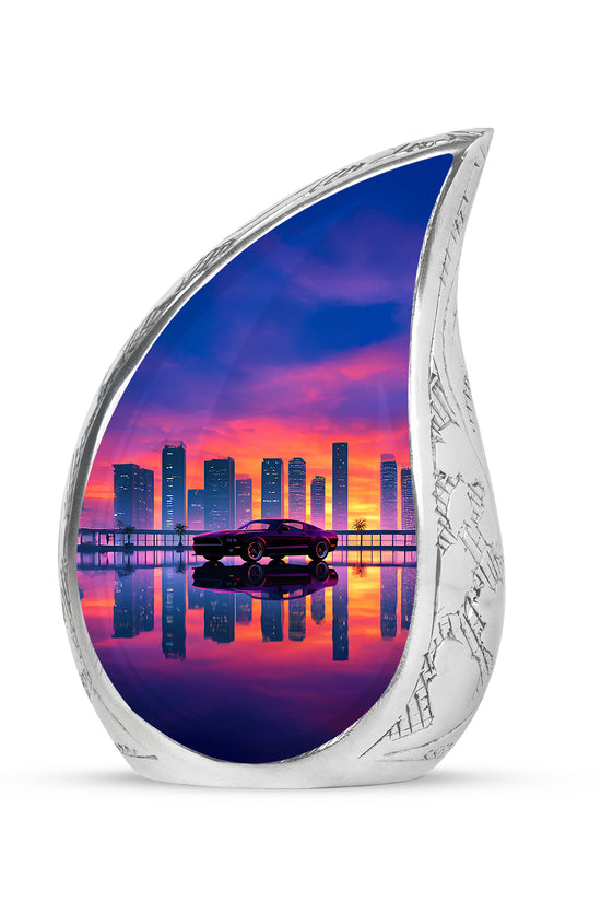 Dignified Pink Car Cremation Urn for Ashes - 10-inch, 200 cu in - Karyliz