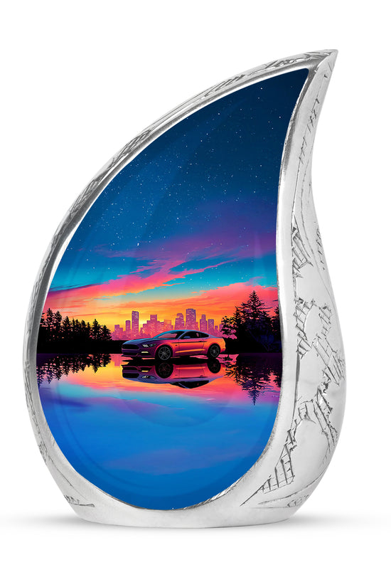 Hallowed Car Cremation Urns for Human Ashes - Blue 10-inch - Karyliz