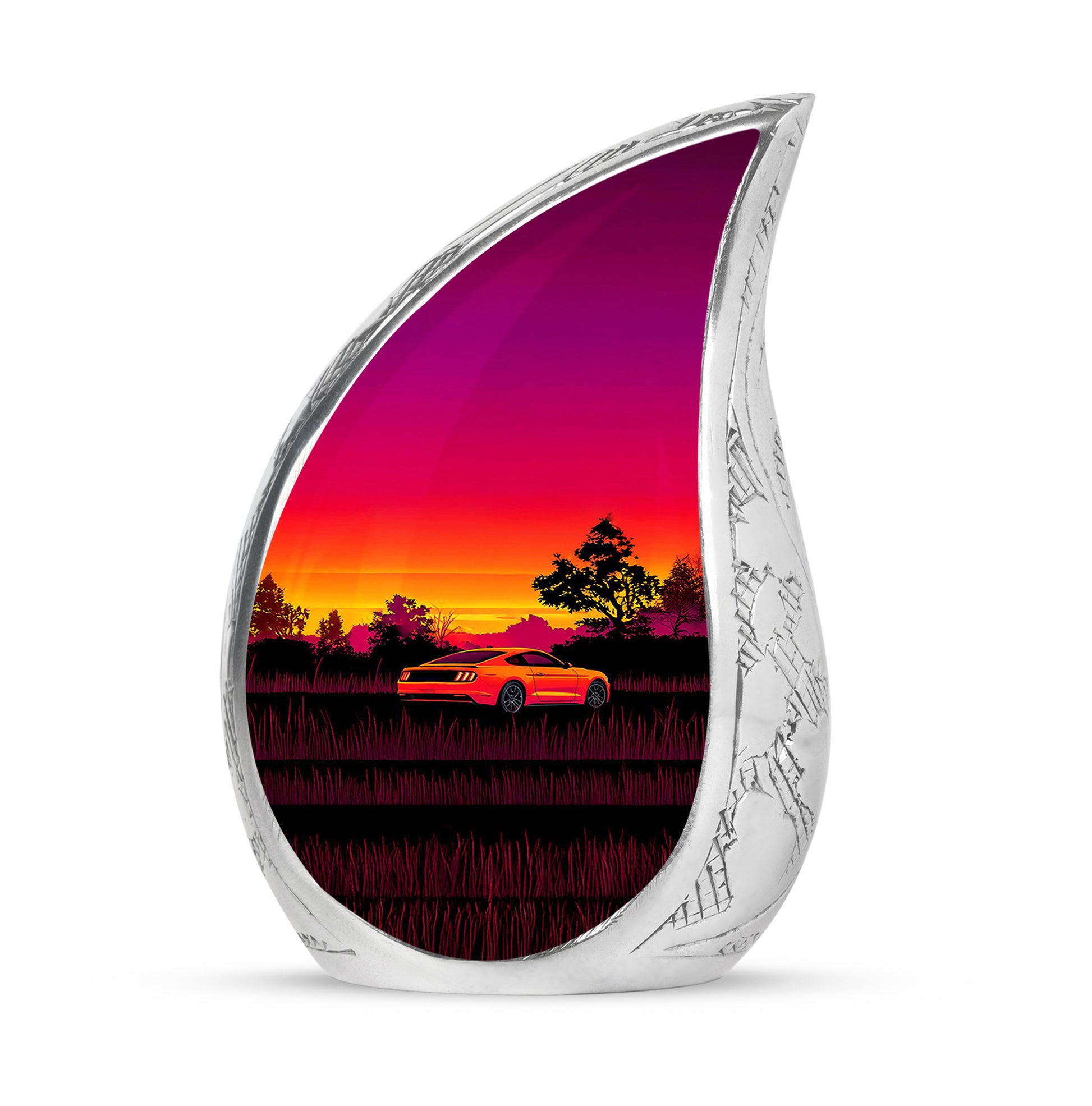 Red Car Cremation Urns - Opulent Homage 10-inch, 200 cu in - Karyliz
