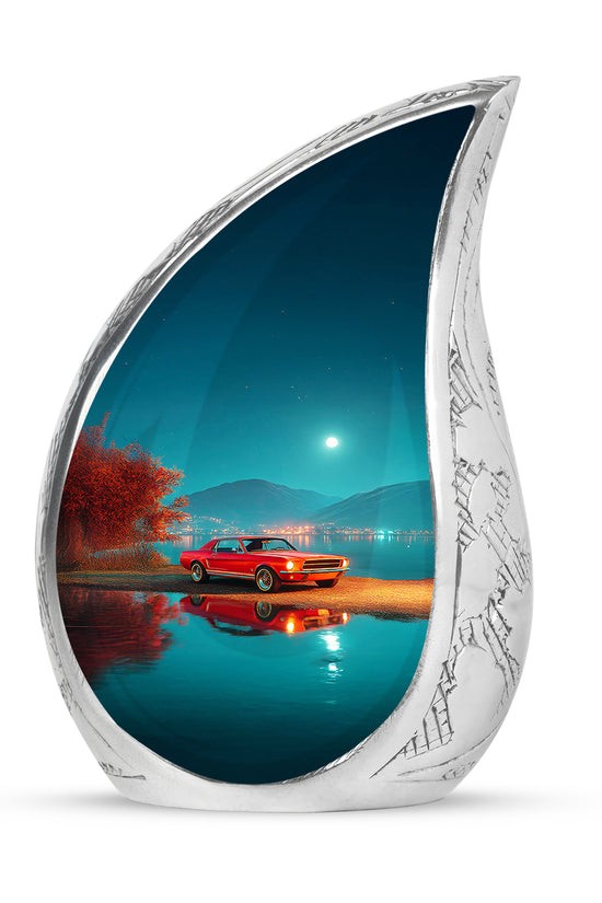 Teal Beloved Car Cremation Urns for Human Ashes - 10-inch, 200 cu in - Karyliz