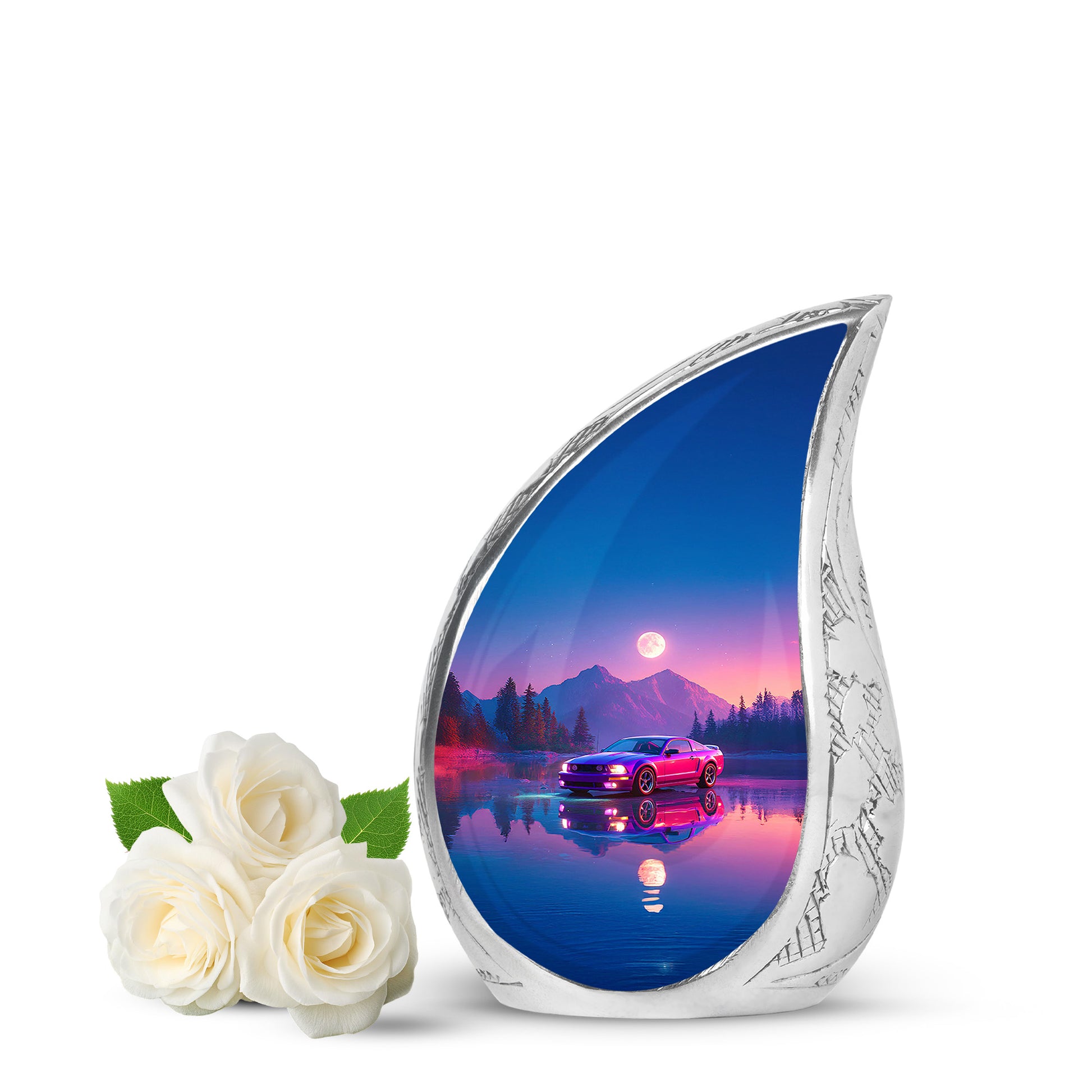 Regal Car Memorial Cremation Urns - Blue 10-inch, 200 cu in - Karyliz
