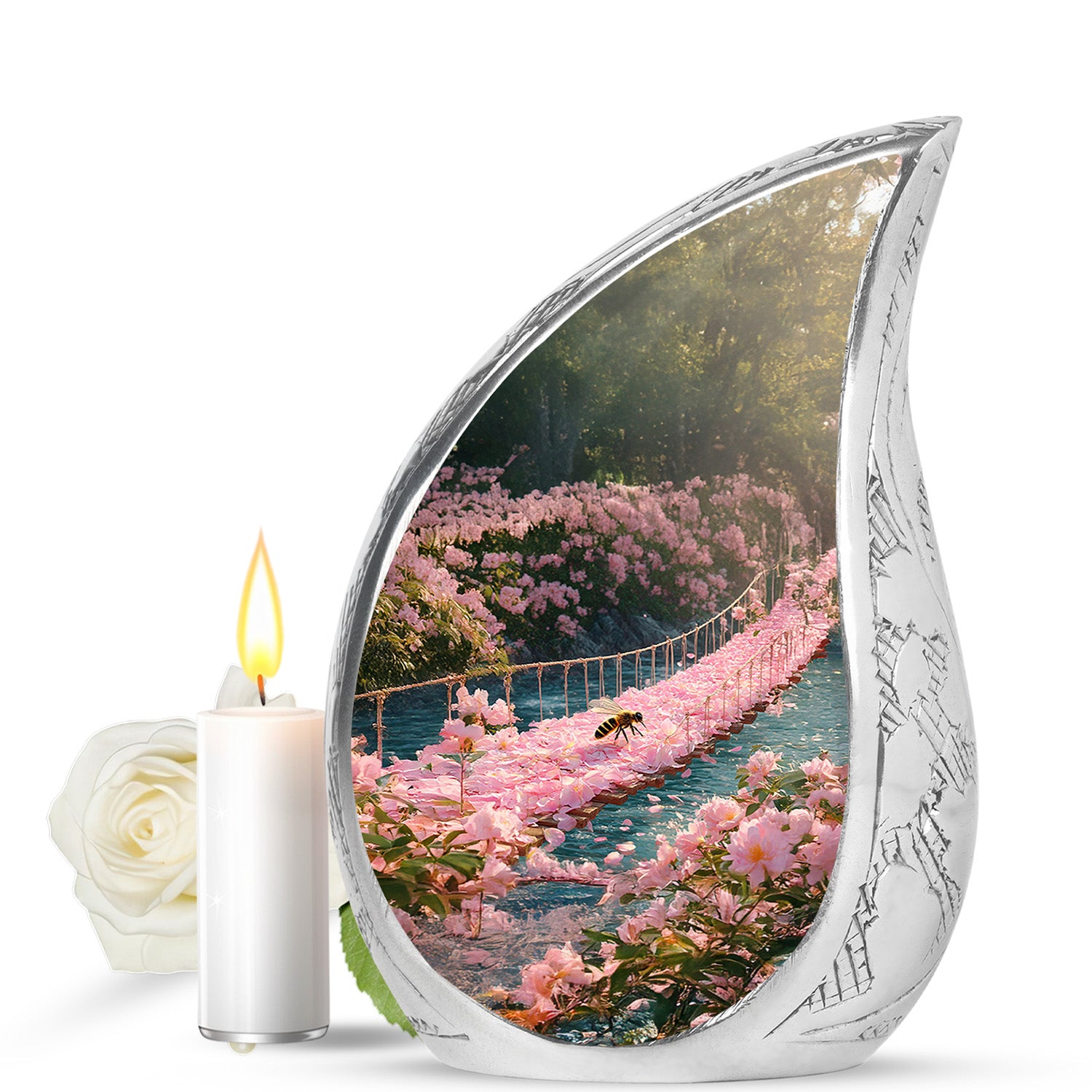 Distinguished Gold Bee Cremation Urn for Ashes - 10-inch, 200 cu in - Karyliz