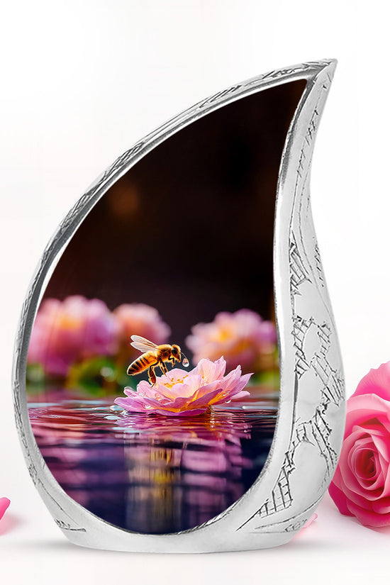 Ethereal Bee Memorial Cremation Urns - Black 10-inch, 200 cu in - Karyliz