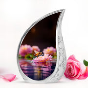 Ethereal Bee Memorial Cremation Urns - Black 10-inch, 200 cu in - Karyliz