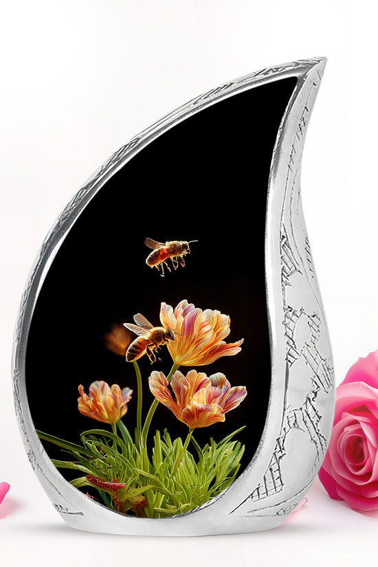 Black Bee Cremation Urns - Enduring Farewell 10-inch, 200 cu in - Karyliz