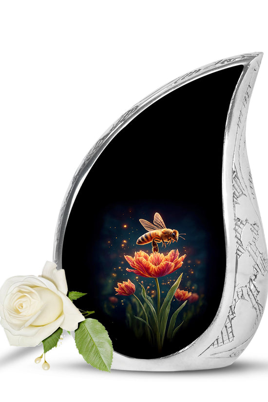 Personalized Black Bee Cremation Urns for Ashes - Enchanting 10-inch - Karyliz