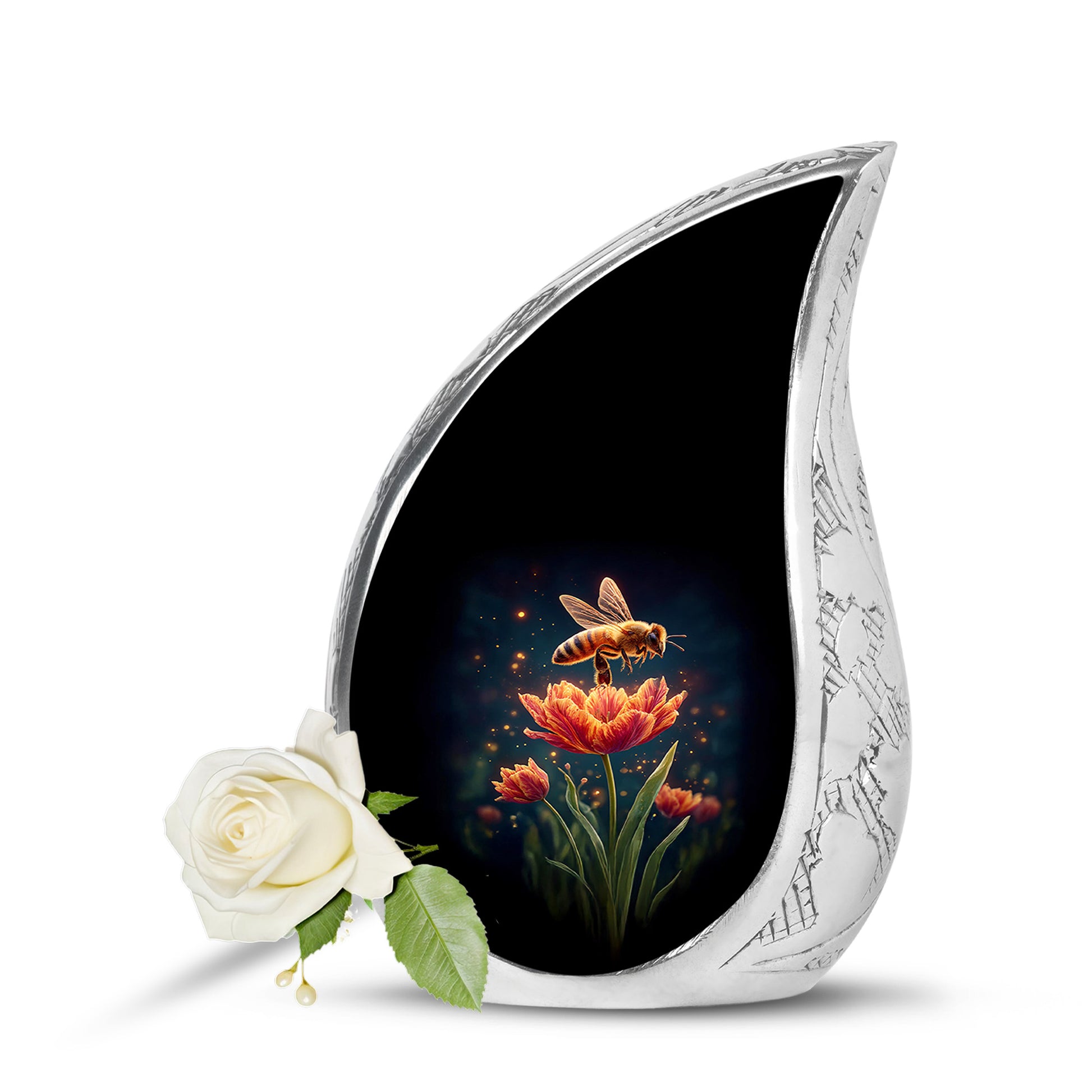 Personalized Black Bee Cremation Urns for Ashes - Enchanting 10-inch - Karyliz