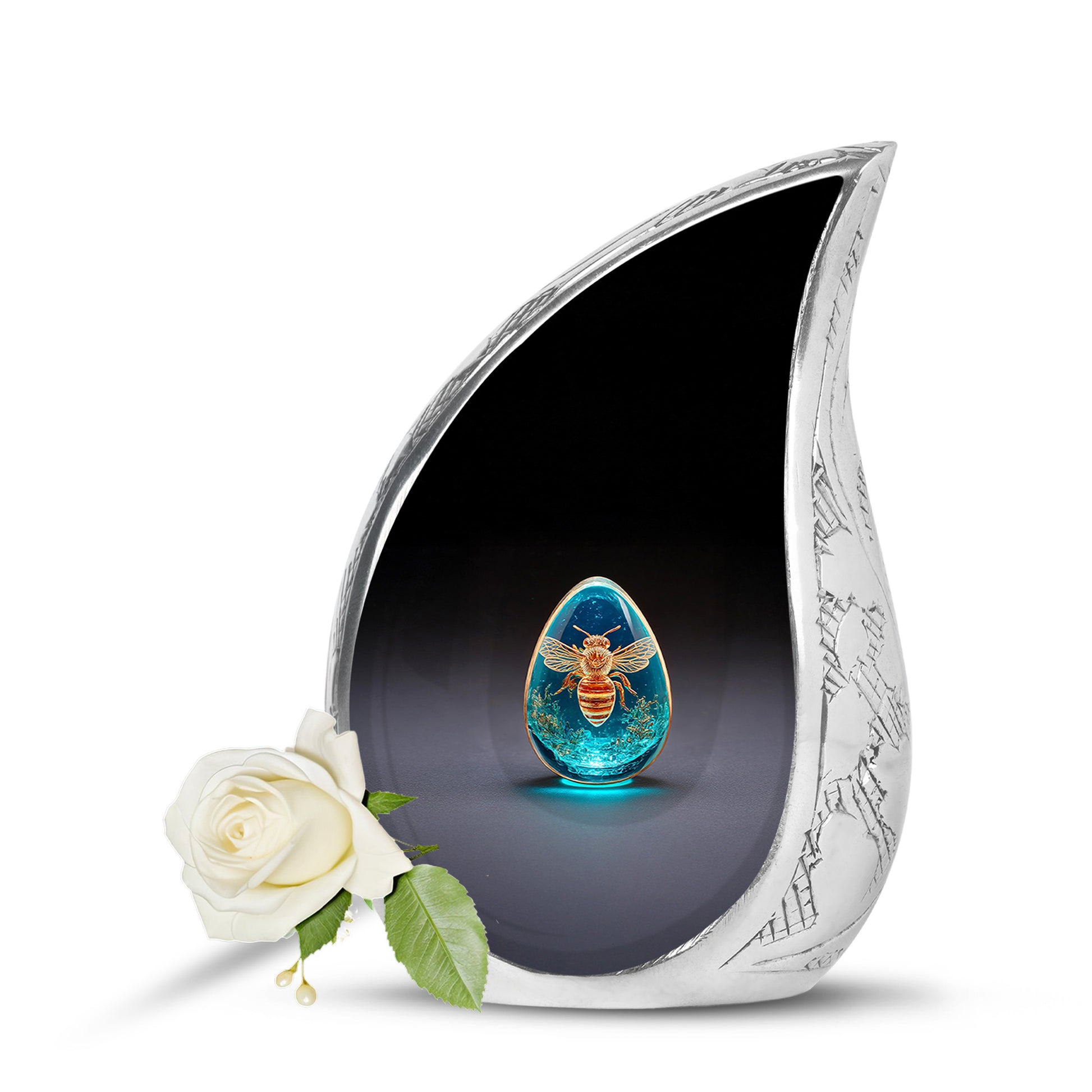 Blessed Bee Cremation Urns for Human Ashes - Black 10-inch - Karyliz
