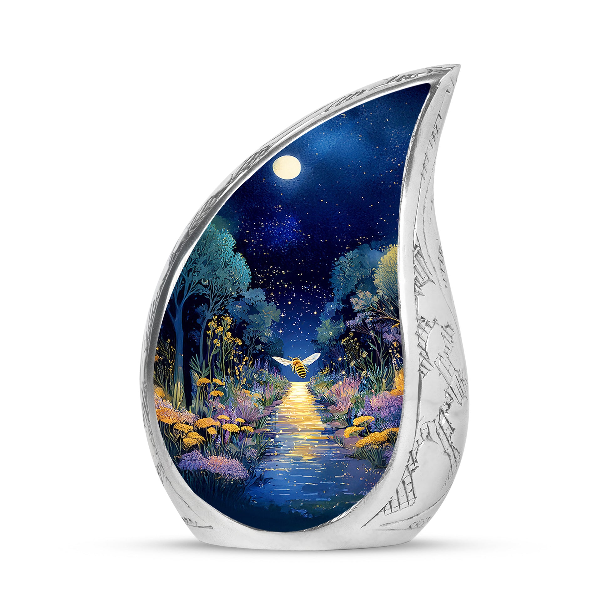 Harmonious Bee Cremation Urns for Human Ashes - Blue 10-inch - Karyliz