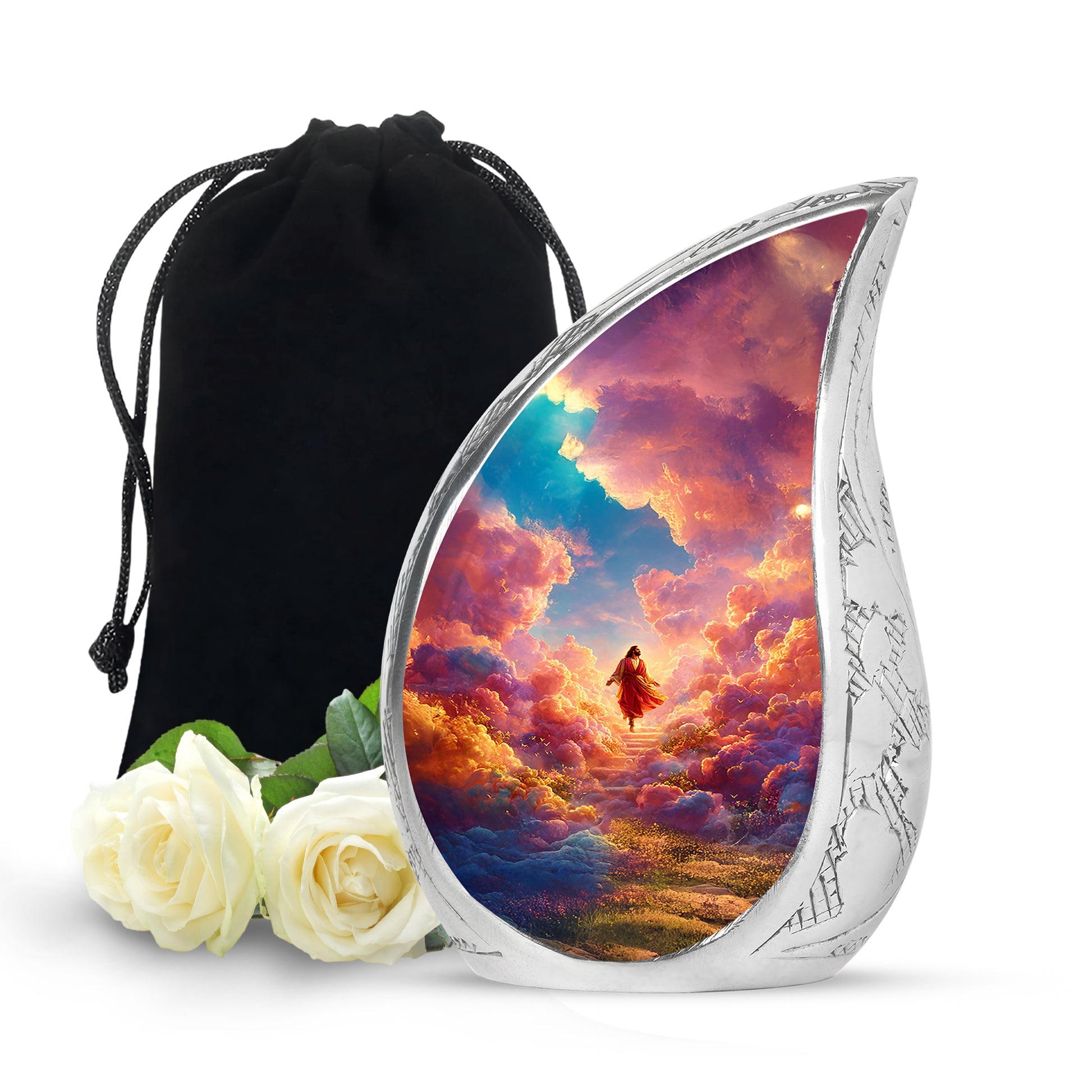 Divine Jesus Funeral Urn - Religious Cremation Urn For Human Ashes