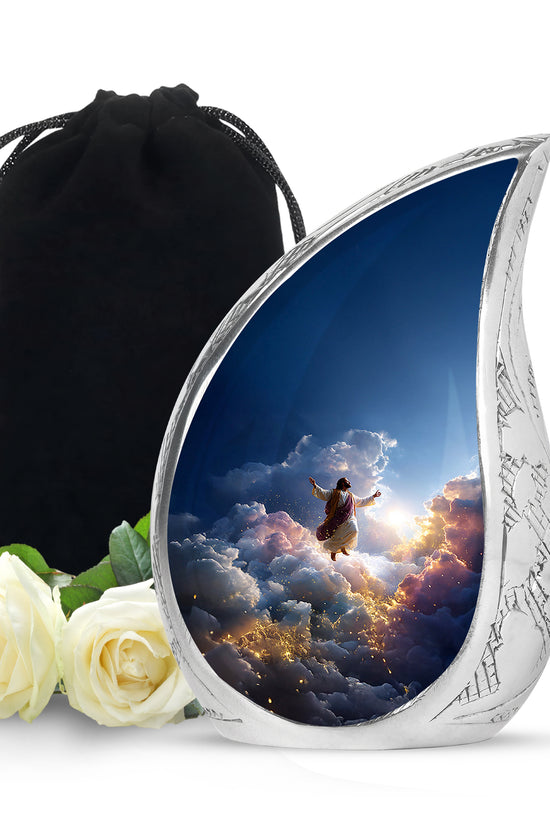 Spiritual Jesus Ashes Urn - Christian Cremation Urn For Loved Ones