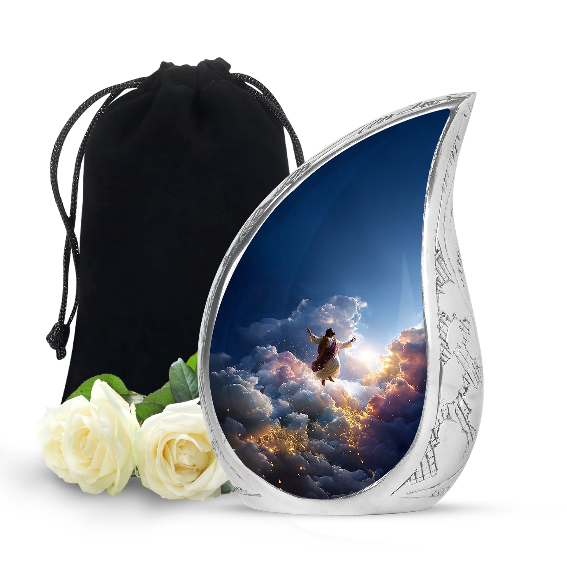 Spiritual Jesus Ashes Urn - Christian Cremation Urn For Loved Ones