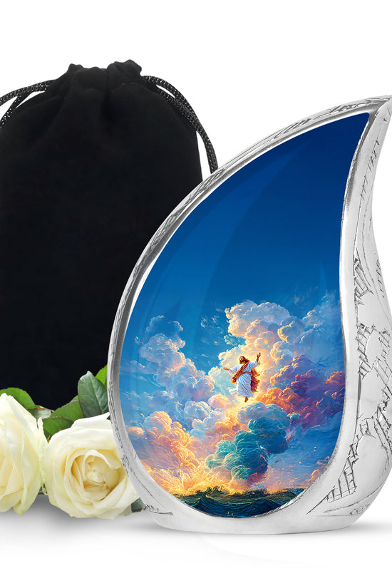 Jesus Peaceful Cremation Urn - Christian Urn For Adult Ashes