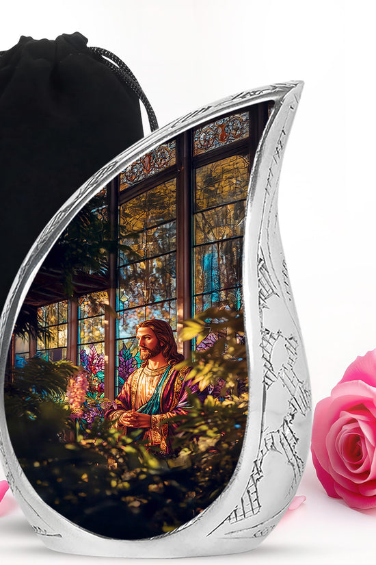 Jesus Portrait Cremation Urn - Funeral Urn For Men & Women