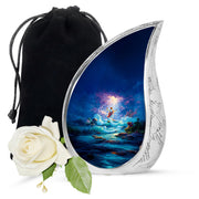 Divine Ocean Jesus Memorial Urn - Spiritual Funeral Urn For Adult Ashes
