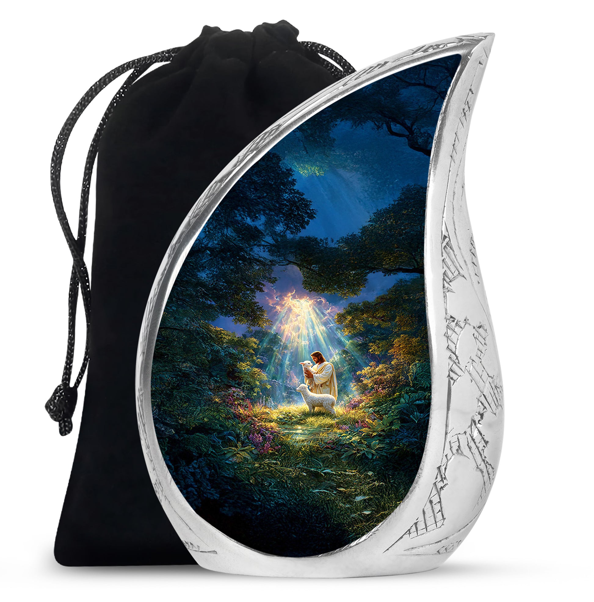 Jesus Cremation Urn - Heavenly Light Memorial Urn For Loved Ones