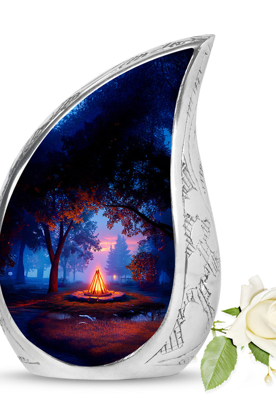Black Venerable Campfire Cremation Urns for Human Ashes - 10-inch, 200 cu in - Karyliz