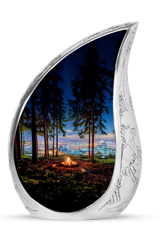 Blue Campfire Cremation Urns - Imperial Memorial 10-inch, 200 cu in - Karyliz