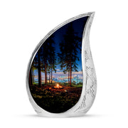 Blue Campfire Cremation Urns - Imperial Memorial 10-inch, 200 cu in - Karyliz