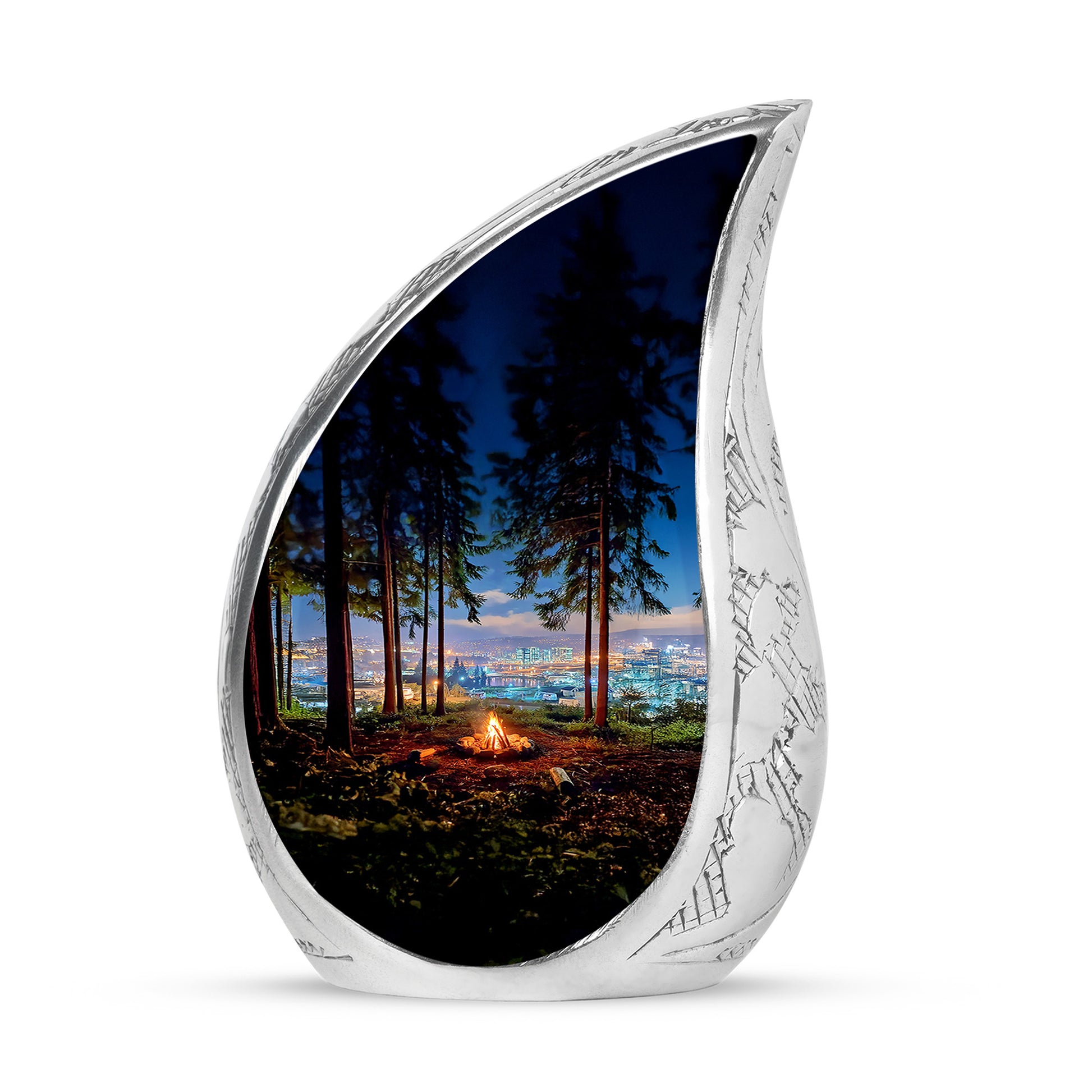 Blue Campfire Cremation Urns - Imperial Memorial 10-inch, 200 cu in - Karyliz