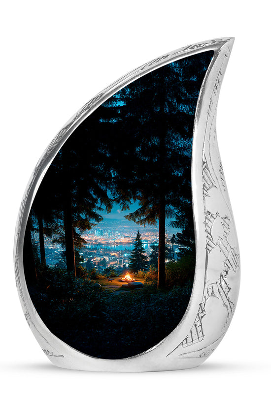Hallowed Campfire Cremation Urns for Human Ashes - Blue 10-inch - Karyliz
