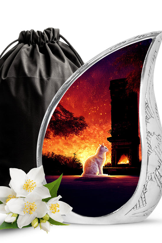 Cat Memorial Urn - Sunset Pet Memorial Urn For Ashes