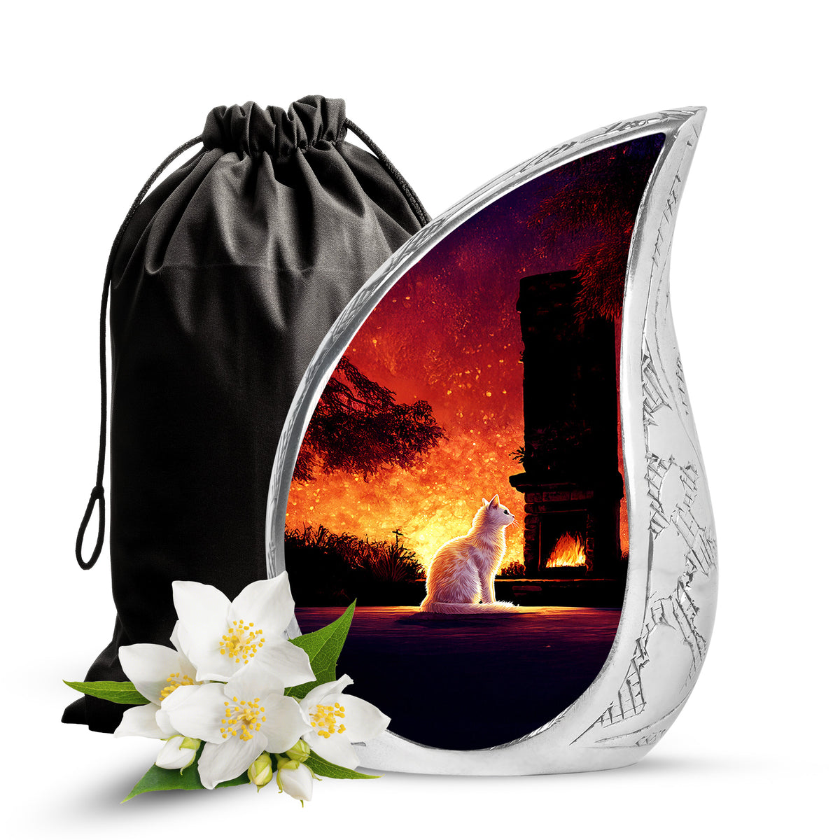Cat Memorial Urn - Sunset Pet Memorial Urn For Ashes