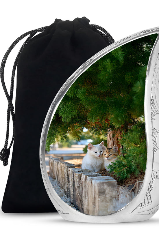 Cat Funeral Urn - Couple Cremation Urn For Pet Ashes