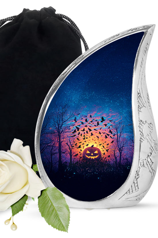 Halloween Theme Memorial Urn For Ashes - Decorative Halloween Cremation Urn